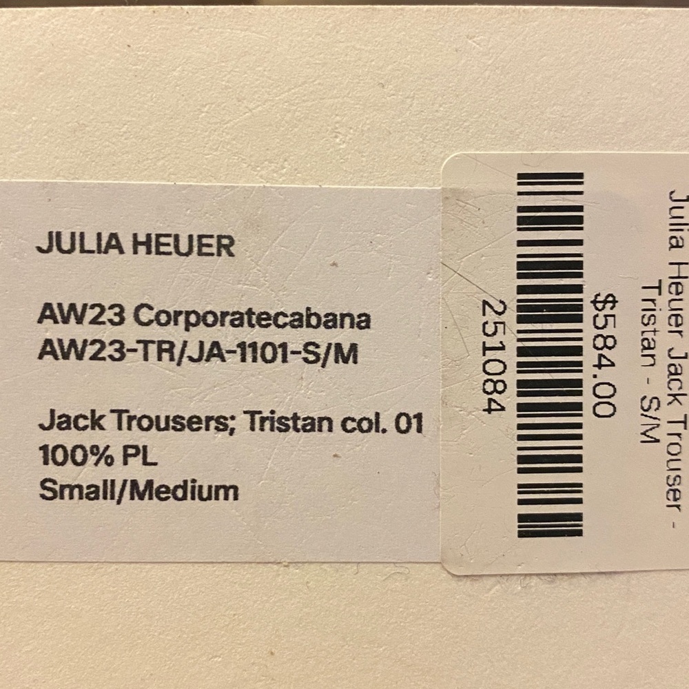 Julia Heuer Jack Trouser in Tristan NEW W TAGS - Picture 2 of 5